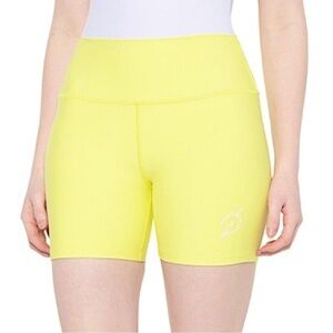EUC PELOTON Cadent Bike Cycling Shorts 5” Yellow Stretch-Knit Performance Fabric